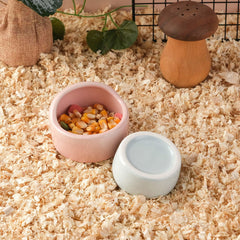 VanEnjoy ceramic hamster bowl green, wide opening for easy access by small pets.