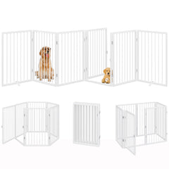 Vantas folding gate metal-pipe construction highlights durability.