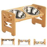 Vantic elevated bowls stand with adjustable height for growing pets, convenient feeding