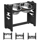 Vantic Elevated Dog Bowls stand with adjustable height for growing large dogs, improving feeding posture.