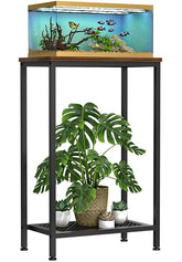 VANVERB 10 Gallon Fish Tank Stand front view highlighting sturdy two-tier design for dual tanks