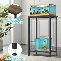 VANVERB 10 Gallon Fish Tank Stand side view demonstrating compact footprint for small spaces
