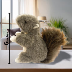 Vaulted Skulls & Co Squeaky Squirrel Toy closeup highlights built-in squeaker for interactive play.