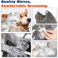 VavoPaw dog grooming gloves massage for coat care during bath