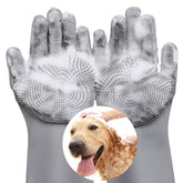 VavoPaw grooming gloves front view for gentle pet bathing and de-shedding
