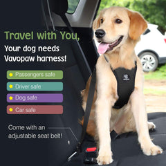 VavoPaw safety vest harness with adjustable buckle for a snug, secure fit.