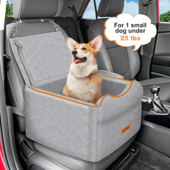 VavoPaw size-fit gray demonstrates seat dimensions for most small dogs