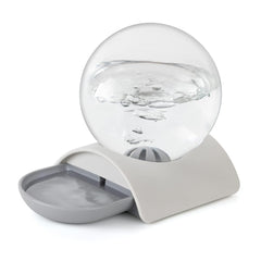 Vayugo pet water dispenser shows 2.8L capacity with automatic flow.