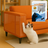 VCANIVR cat scratch protector applied to a couch prevents claw marks.