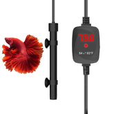 VCRAZE 50W aquarium heater with digital display for precise temperature control.