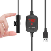 VCRAZE mini aquarium heater with digital display maintains stable nano tank temperatures