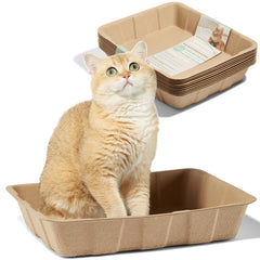 Vealind disposable litter box cat tray in a five-pack—quick, hygienic disposal.