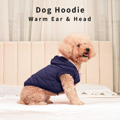 Vecomfy ear-protection hooded coat shields ears during chilly walks.