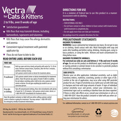 Vectra Cats & Kittens kills fleas on contact for faster relief.
