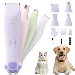 Veeconn dog paw trimmer packaging in purple for convenient at-home grooming setup.