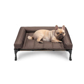 Veehoo cooling elevated dog bed with snap-fit setup for quick indoor-outdoor use.