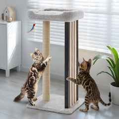 Veehoo 35-tall cat scratching post base provides stable foundation.