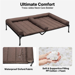 Veehoo bolster mat waterproof provides cozy rest while resisting spills.