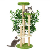 Veehoo cat tree 61-inch tall tower for elevated views and safe play