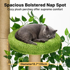 Veehoo cat tree interchangeable leaves encourage hide-and-seek fun and exploration