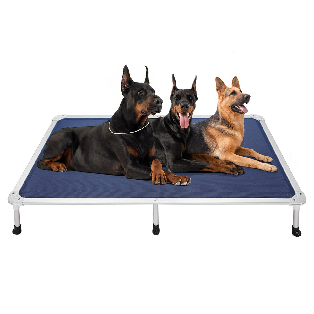 Veehoo chew-proof elevated bed frame with durable aluminum for chewers