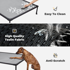 Veehoo chewproof elevated dog bed durable frame emphasizes chew-proof, long-lasting use