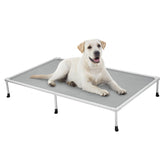 Veehoo chewproof elevated dog bed shows sturdy frame supporting large breeds