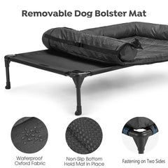 Veehoo cooling elevated dog bed featuring non-slip feet for stability
