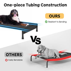 Veehoo cooling outdoor dog bed mesh center – breathable airflow helps cooling