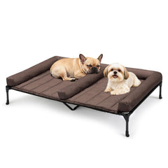 Veehoo cooling raised dog bed with elevated frame for airflow and comfort.