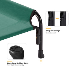 Veehoo dog bed shows non-slip feet keeping it steady on floors.