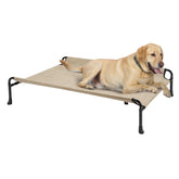 Veehoo elevated dog bed 41x27 provides roomy space for large breeds.