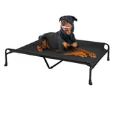 Veehoo elevated dog bed guardrail provides secure, cozy support for large dogs.
