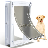 Vegeggs pet door exterior frame demonstrates durable, weather-resistant design for year-round access.