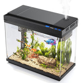 Vehipa fish tank 2.4-gallon lid view showing compact desk-friendly design