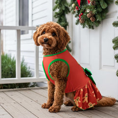Vehomy Christmas Day dress worn by cat showcases versatile small-to-medium fit.