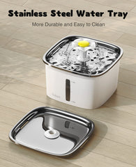 Veken blue LED water level window helps monitor hydration at a glance.