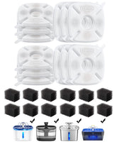 Veken cat fountain filters 12-pack ready for replacement to keep water clean.