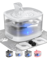 Veken cat water fountain with detachable tank for easy cleaning and refilling.