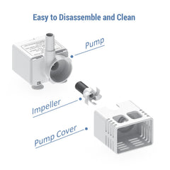 Veken pump USB power connection for convenient, cords-free use.