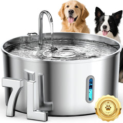 Vekonn dog water fountain stainless steel body ensures durable hydration.
