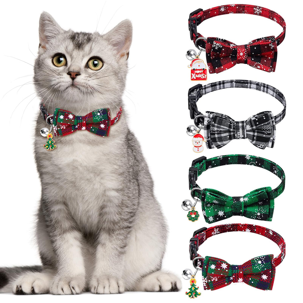 Vellibring Christmas cat collars 4-pack packaging for gifting