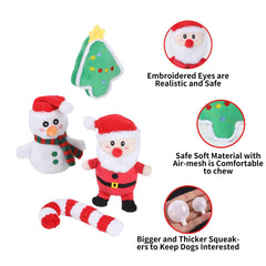 Veloisen soft plush dog toy with air mesh for gentle teeth cleaning.