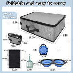 VeluXanipyr travel litter box foldable design saves space during travel.