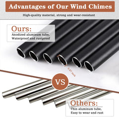 VENBEEL anodized aluminum tubes create clear, resonant tones when breeze passes