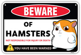 Venicor hamster sign decor front view adds durable wall charm for playful rooms.