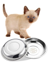 VENTION small shallow cat bowls show outer diameter 4.9 inches for whisker-friendly meals.