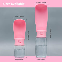 VEPOUYU dog water bottle trough focus for easy drinking on the go.