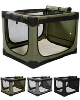 Veraste 30-inch collapsible travel crate, closed for easy portability during travel.
