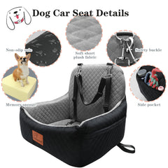 VERGODPRO dog car seat front-and-rear installation keeps pets secure in any seat.
